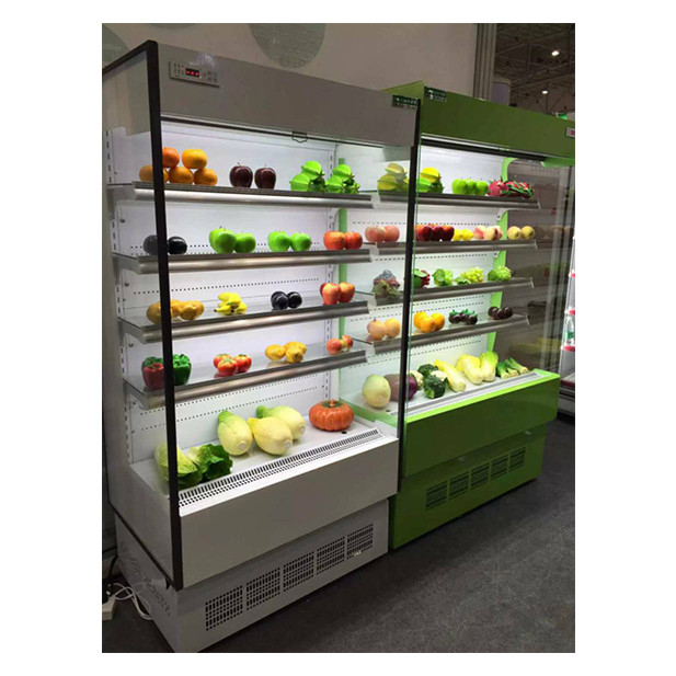 Display comercial de pequeno armazenamento Armário de cortina de ar de tipo chiller aberto em lojas de conveniência / pequenas lojas