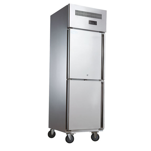 Cozinha de restauração vertical comercial Armazenamento de aço inoxidável congelador de várias portas congelador de cozinha