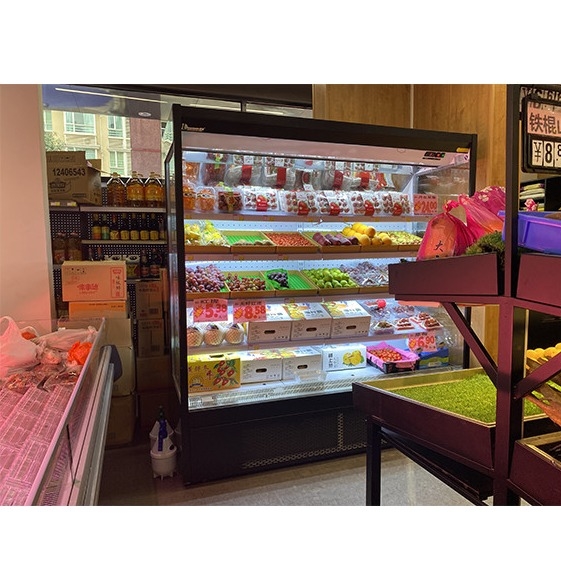 Commercial Chiller aberto Vitrine Plug-In Tipo Multideck Display Chiller para legumes e bebidas