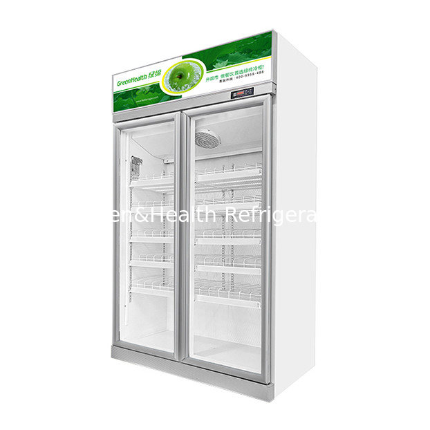 Geladeira Expositora Econômica com Duas Portas de Vidro para Supermercado/Loja