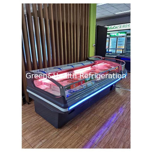 Compressor horizontal de alta qualidade importado Refrigerador rápido Display Freezer de armazenamento de carne fresca a baixa temperatura