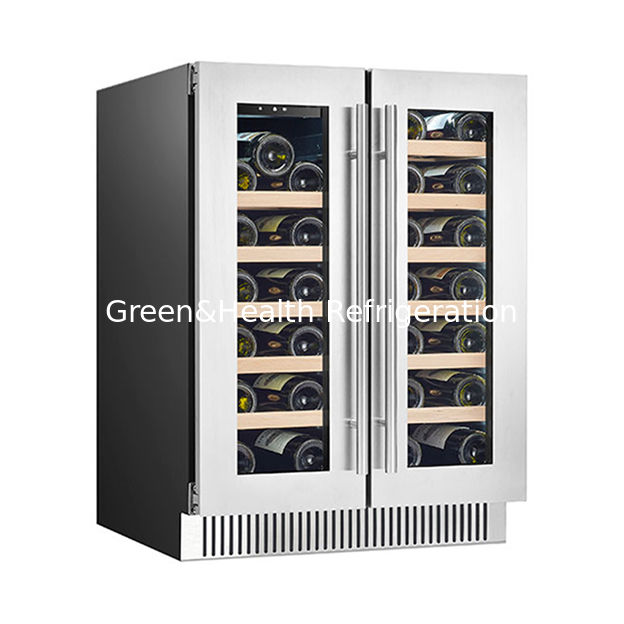 Certificado ETL Vendas directas de fábrica 68 garrafas de carvalho Vinho tinto laminado Display refrigerado Vinho tinto congelador