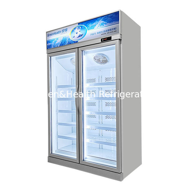 Frigorífico comercial de porta de vidro com refrigerante R290 Porta de vidro de baixo consumo e iluminação LED para armazenamento de produtos congelados