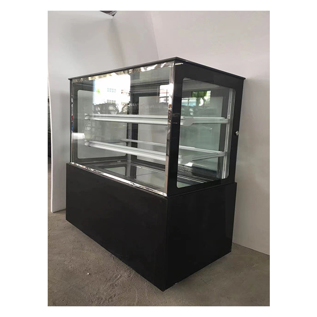 Supermercado/Loja Comercial ângulo direito Bolo de aço inoxidável Armazenamento refrigerado Display Freezer