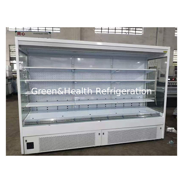 Supermercado de alta qualidade em ângulo direito Display de armazenamento refrigerado Freezer aberto na fábrica