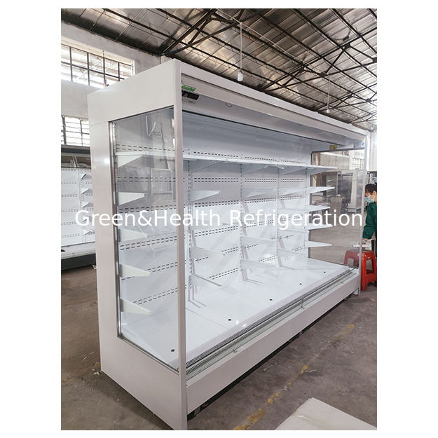 Supermercado de alta qualidade em ângulo direito Display de armazenamento refrigerado Freezer aberto na fábrica