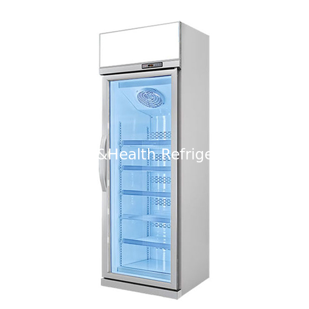 Freezer de armazenamento com porta de vidro único para supermercado/loja