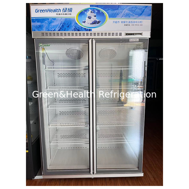 Freezer de armazenamento com porta de vidro único para supermercado/loja