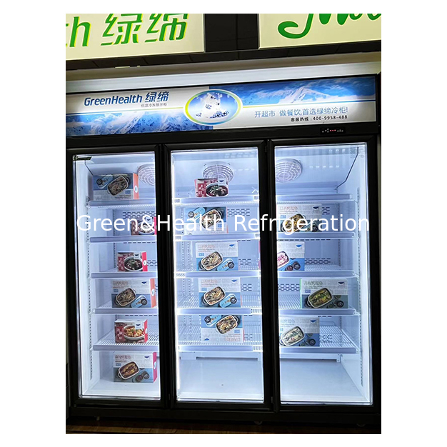 Freezer de armazenamento com porta de vidro único para supermercado/loja