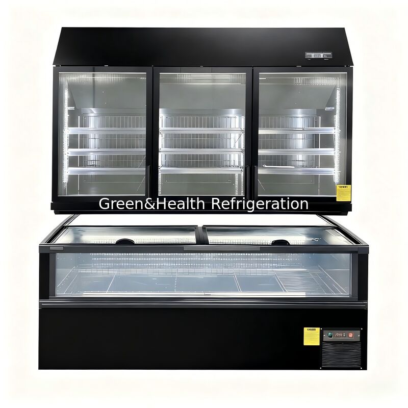 Congelamento combinado de descongelamento automático Merchandiser vertical e horizontal com -16°C a -22°C
