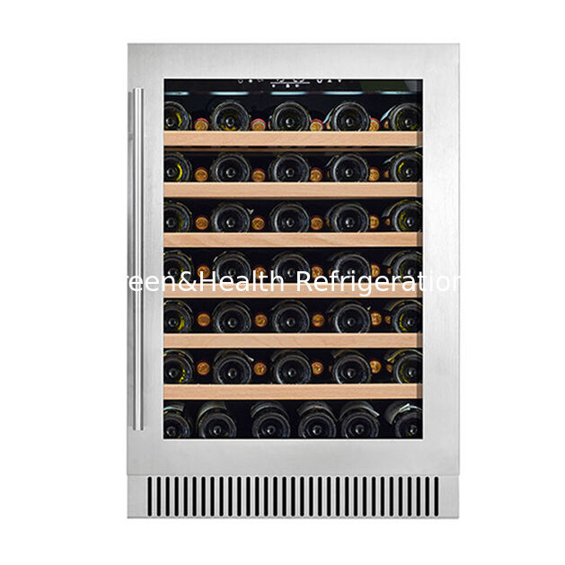 Certificado ETL 68 Garrafa Independente Dual Temperatura Duas Portas de Vidro Vinho Vermelho Refrigerado Armazenamento Display Freezer