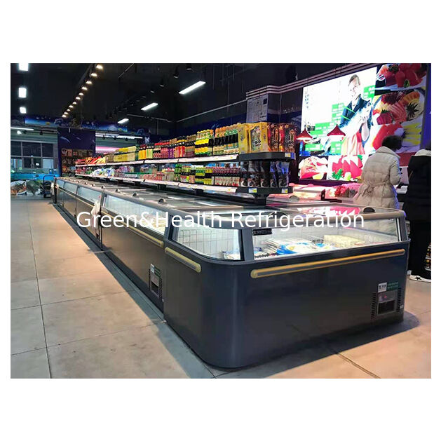 Supermercado/Loja Horizontal Grande Congelados Exibição Ilha Gabinete Refrigerador