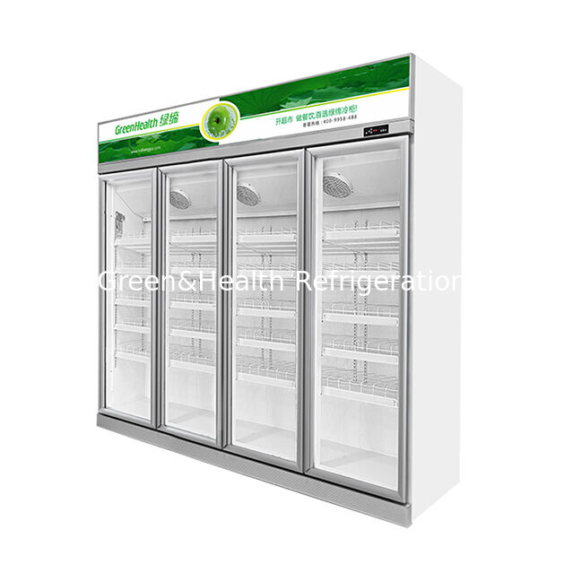Os supermercados/lojas usam três portas de vidro desnevoador para refrigeradores de exibição de refrigeradores de bebidas