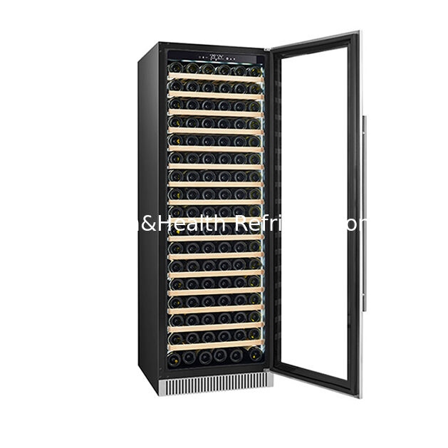 Certificado ETL 185 Garrafa Zona de temperatura única Vinho tinto moderno de alta qualidade Frigorífico de exibição