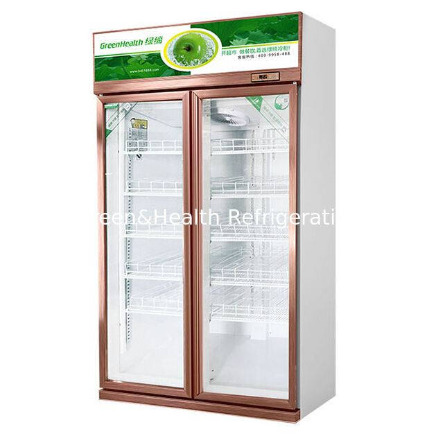 Refrigerador Exibidor de Bebidas com Porta Dupla de Vidro, Degelo Automático e Volume de 1154L para Uso Comercial