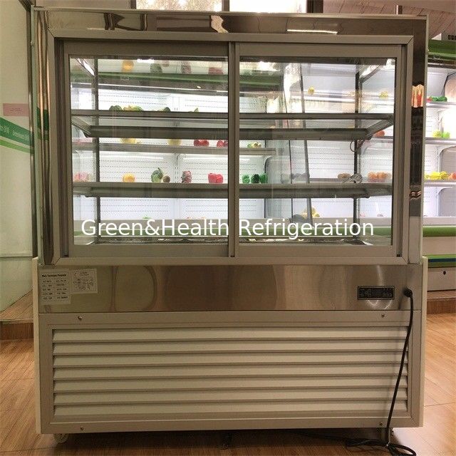 Display de bolo refrigerado Display de padaria Gabinete de porta de vidro com compressor importado