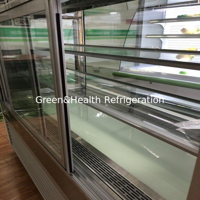 Display de bolo refrigerado Display de padaria Gabinete de porta de vidro com compressor importado