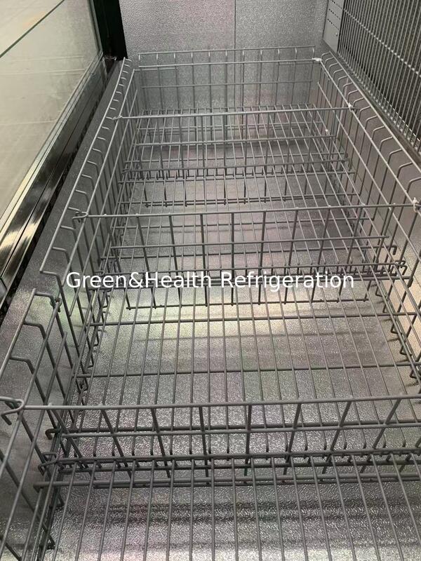 Preço Direto de Fábrica Congelador de Ilha Combinado com Grandes Janelas de Vidro e compressor Secop