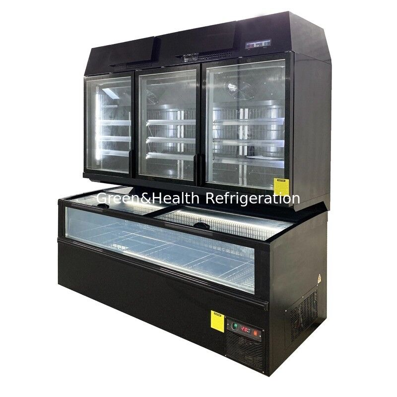 Congelamento combinado de descongelamento automático Merchandiser vertical e horizontal com -16°C a -22°C