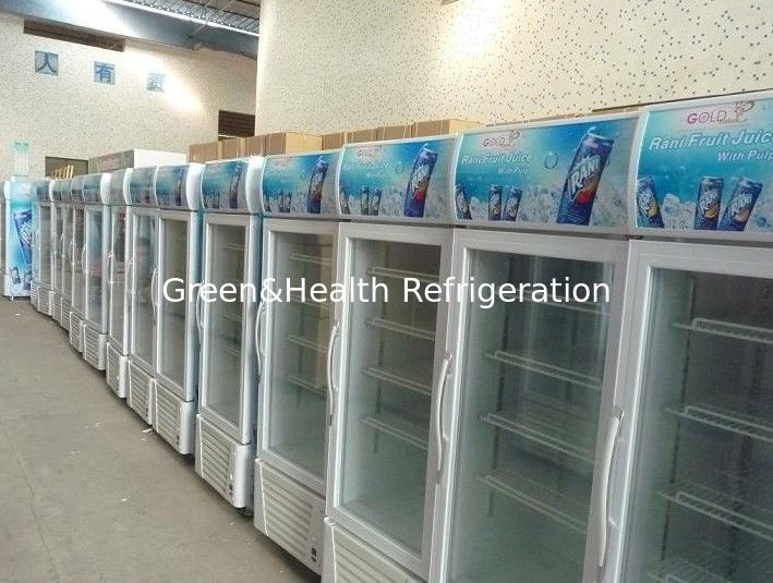 Refrigerador frio comercial ereto da bebida da bebida para a loja com porta de vidro