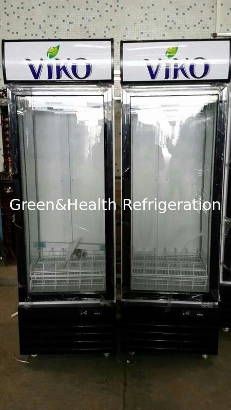 Refrigerador frio comercial ereto da bebida da bebida para a loja com porta de vidro