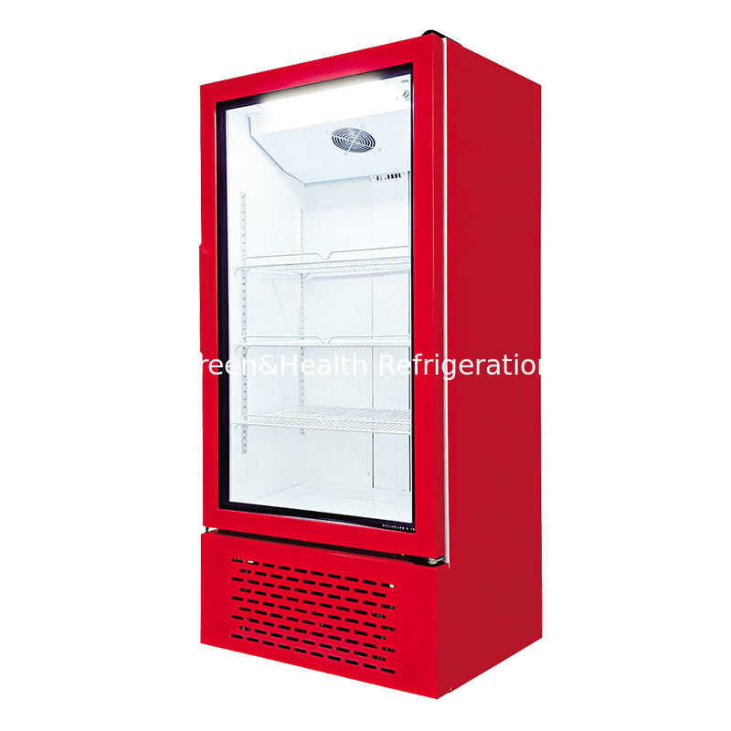Refrigerador Vertical de Bebidas com Porta de Vidro Única, Refrigerado a Ar, para Supermercados e Lojas de Conveniência
