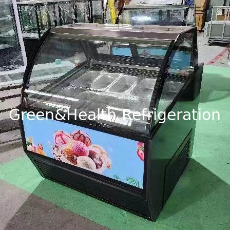 Congelador de display de gelato de aço inoxidável com termostato ajustável e compressor Danfoss