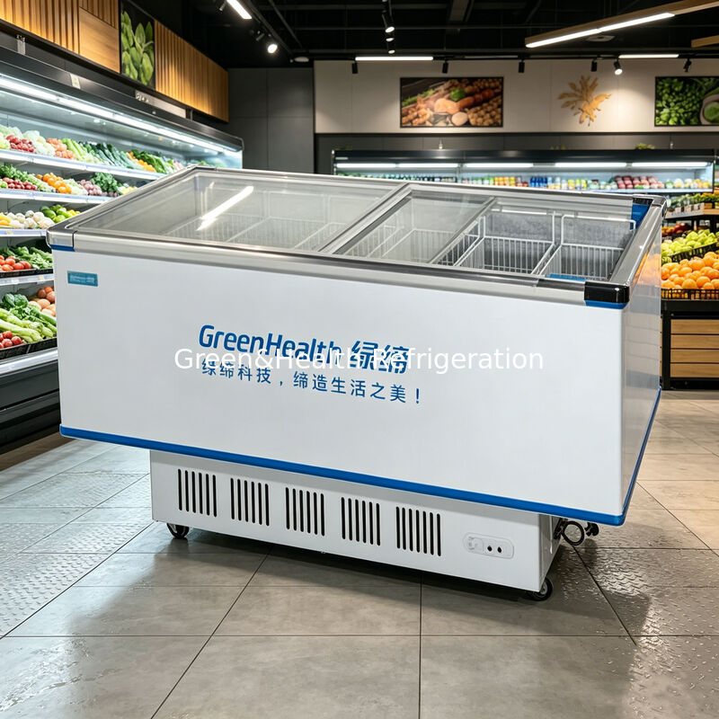 Congelador vertical de grande capacidade com compressor Danfoss e degelo automático para uso comercial