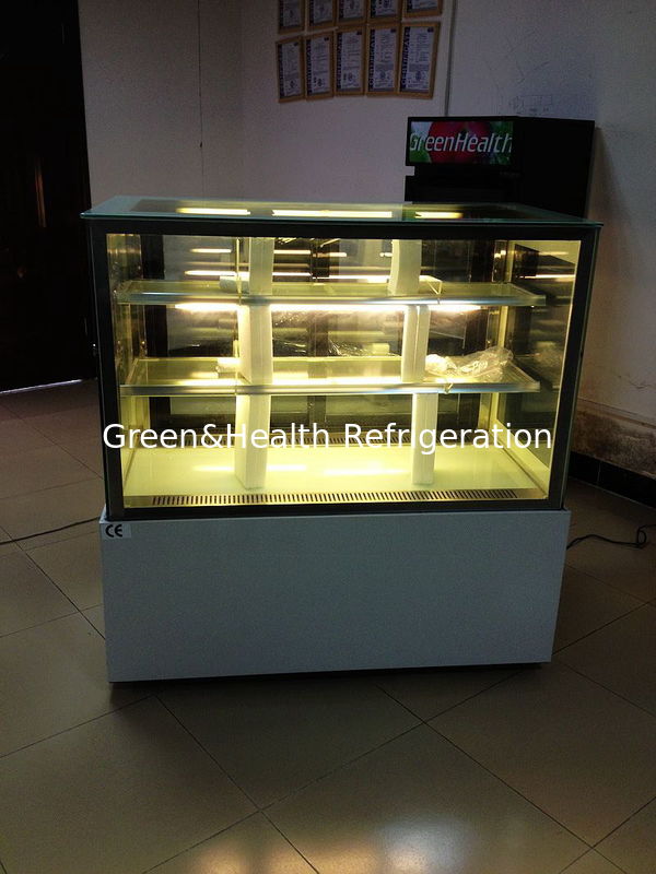 Refrigerador de vidro dobro da porta da sobremesa 1,2 medidores, congelador R134a da exposição do bolo 540W