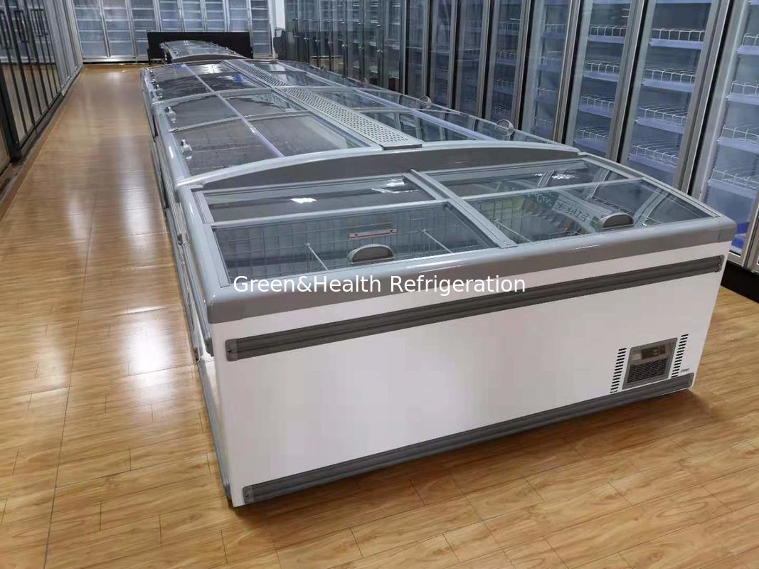 Frigorífico comercial de cor branca Frigorífico de caixa com porta lateral para supermercado