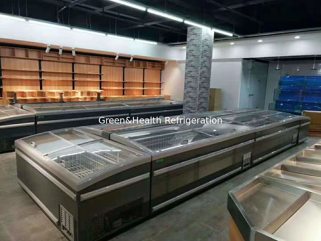 Frigorífico comercial de cor branca Frigorífico de caixa com porta lateral para supermercado