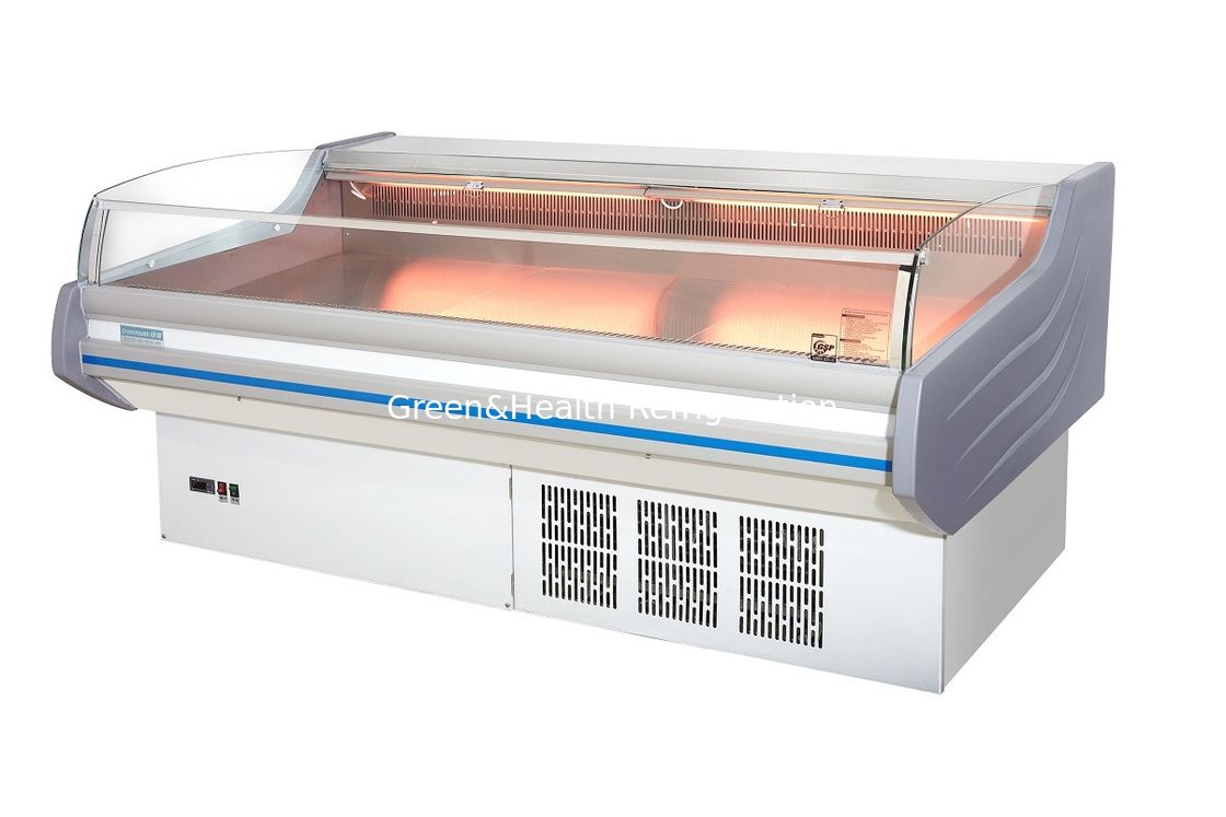 Grande -2 ~ 8oC Display de carnes portáteis de deli Refrigerador Freezer aberto