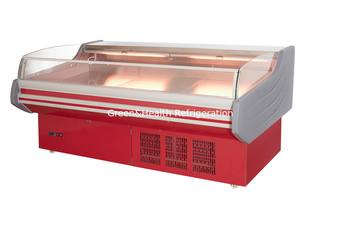 Grande -2 ~ 8oC Display de carnes portáteis de deli Refrigerador Freezer aberto
