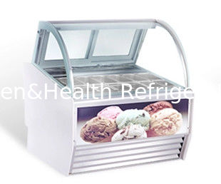 Vermelho Verde Preto Cor Curva Porta Deslizante Estilha de sorvete Freezer