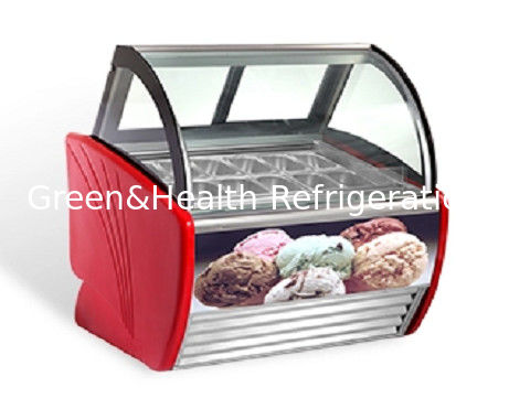 Vermelho Verde Preto Cor Curva Porta Deslizante Estilha de sorvete Freezer