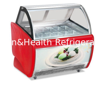 Vermelho Verde Preto Cor Curva Porta Deslizante Estilha de sorvete Freezer
