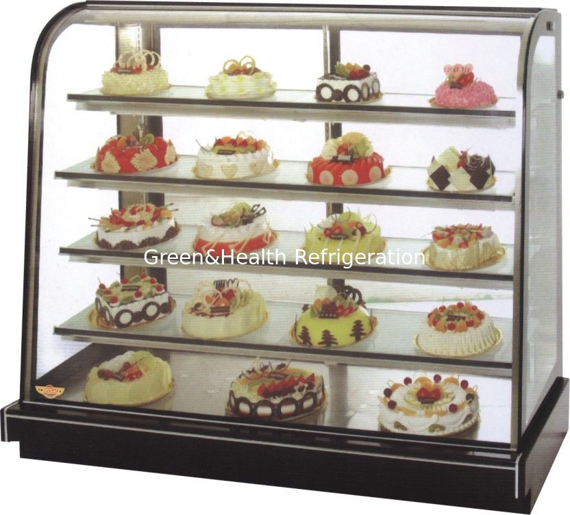 Geladeira comercial para exposição de bolos com sistema de resfriamento de ventilador compressor Danfoss e display de 2 + 1 camadas para padarias