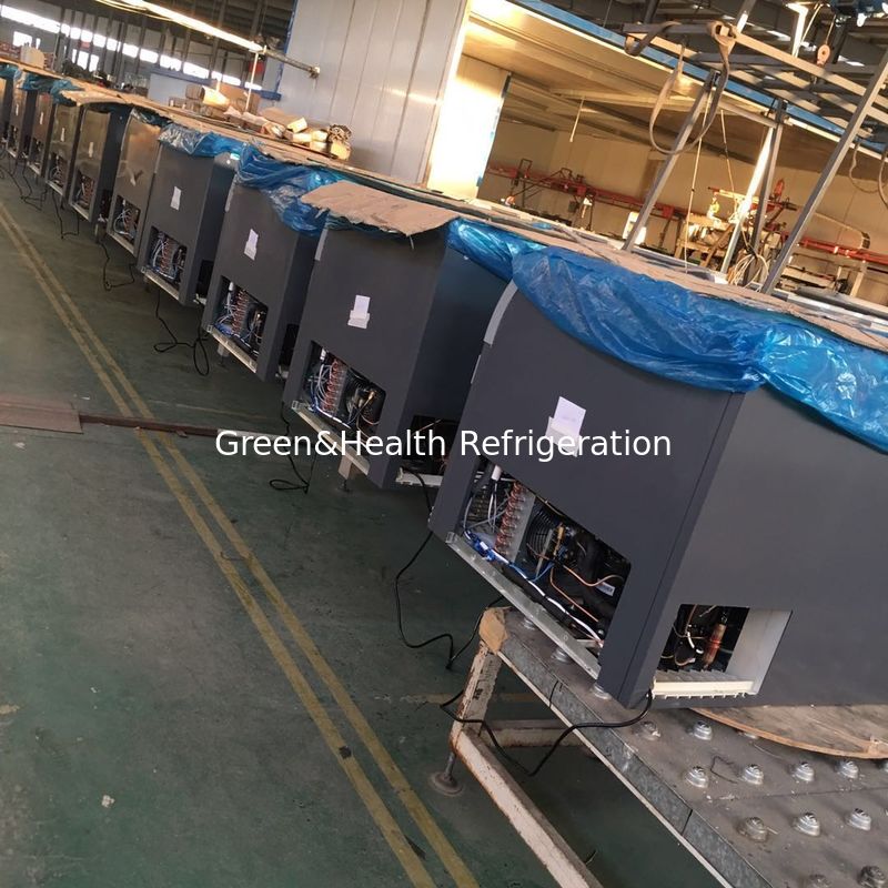 1.9m Commercial Island display Freezer com luz LED e R404a refrigerante 2100x890x890mm Chest Freezer