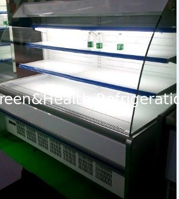 Carro aberto do alimento do refrigerador de Multideck do compressor de Corpeland/Pansonic ao cliente usado no supermercado