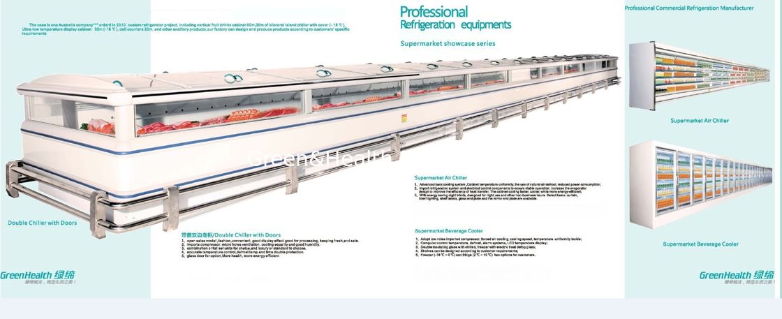 Congelador livre 90mm de Frost da ilha independente do supermercado densamente com corpo de Toughed