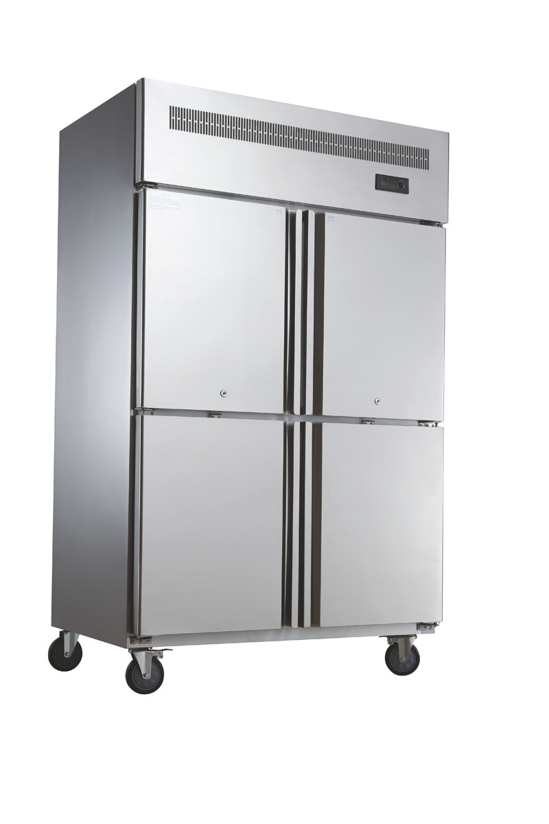 Portas eretas comerciais do congelador 3 da cozinha/mantimento com as rodas moventes fáceis