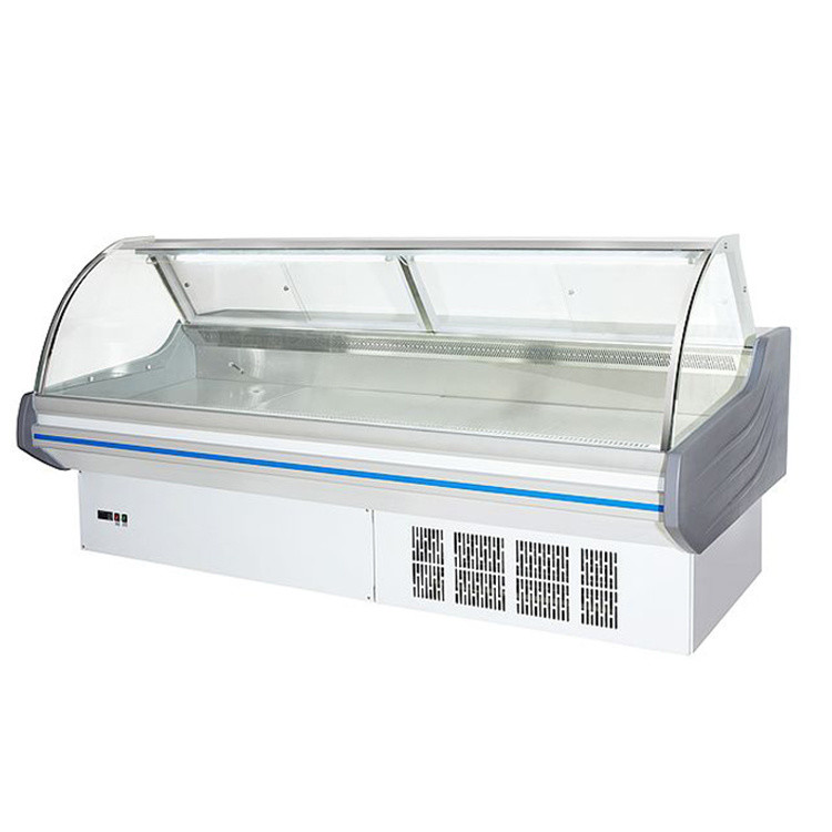 Refrigerador da mostra da exposição do supermercado fino da carne fresca para o tipo horizontal do supermercado