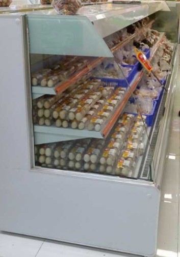 Carro aberto do alimento do refrigerador de Multideck do compressor de Corpeland/Pansonic ao cliente usado no supermercado