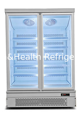 Refrigerar rápido reencadernado automático do congelador ereto comercial de vidro da porta