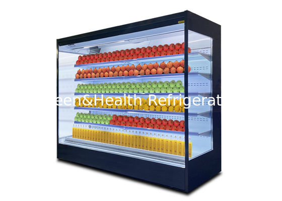 Refrigerador aberto da multi plataforma do refrigerador do supermercado para o vegetal de fruto da exposição