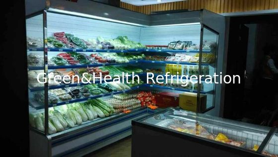 Tipo aberto do canto do refrigerador de Multideck da luz vertical do diodo emissor de luz da cortina de ar