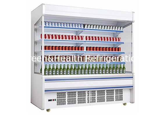 Fã que refrigera Multideck Front Chiller For Shop Plug aberto no tipo com o líquido refrigerante R404