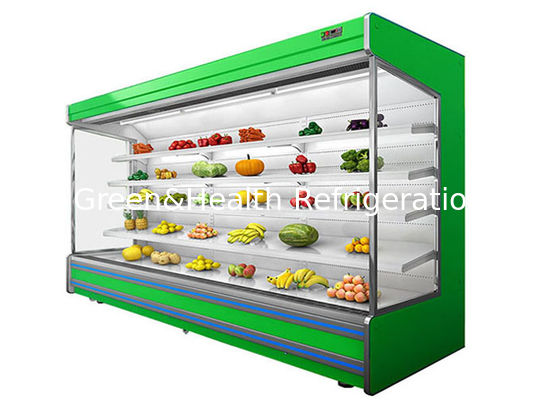Refrigerador personalizado da exposição da plataforma aberta do supermercado com unidades remotas de Condensering