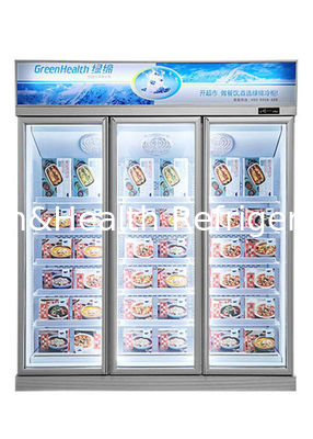 Aço inoxidável -22°C Freezer comercial vertical com 3 portas