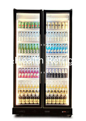 Refrigerador mais frio da exposição da porta da cerveja 2 ou 3 da exposição fria luxuosa clara da bebida